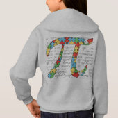 Sweatshirt hoodies grau Mathe gemustert (Rückseite)