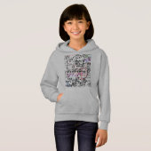 Sweatshirt hoodies grau Mathe gemustert (Vorne ganz)