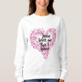 Sweatshirt "Jesus loves me". (Vorderseite)