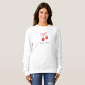 Sweatshirt | Kirschrote Kokette Schleife Süße Illu (Vorne ganz)