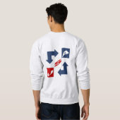 Sweatshirt Mann Design USA (Schwarz voll)