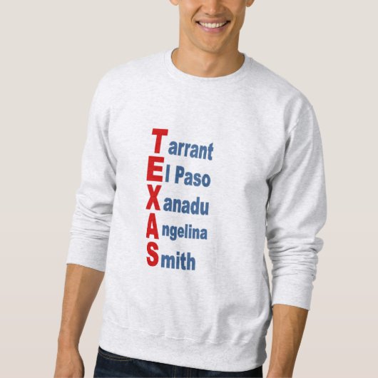 Sweatshirt Mann TOURISMUS TEXAS (Vorderseite)