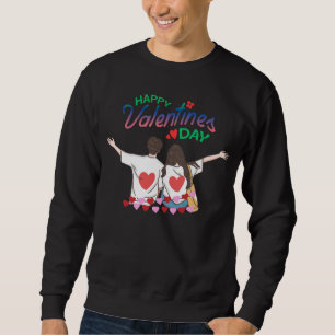 Sweatshirt men schwarzes Geschenk für Valentinstag
