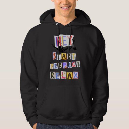 Sweatshirt mit bunten Schriftzeichen (Vorderseite)