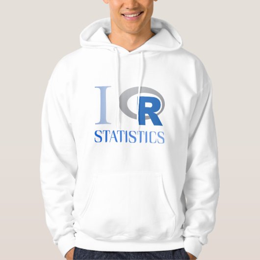 Sweatshirt mit Kapuze von I love R Statistics (Vorderseite)