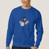 Sweatshirt mit Schlagzeug-Cartoon (Vorderseite)