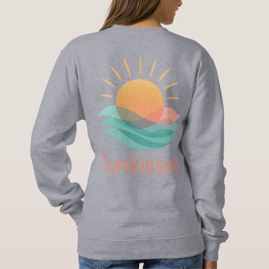 Sweatshirt mit sommerlichen Gefühlen "Sunkissed" (Rückseite)