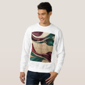 Sweatshirt mit stilvollem abstraktem Grafikdruck (Vorne ganz)