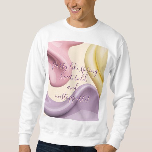 Sweatshirt mit stilvoller abstrakter Grafik (Vorderseite)