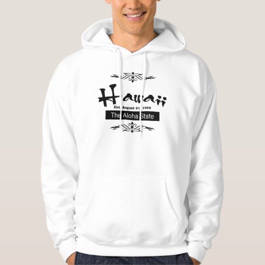 Sweatshirt mit US Staat Name-Hawaii. (Vorderseite)