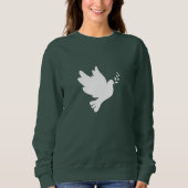 Sweatshirt mit White Dove | Friedlich und stilvoll (Vorderseite)