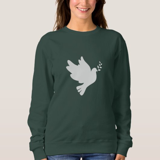 Sweatshirt mit White Dove | Friedlich und stilvoll (Vorderseite)
