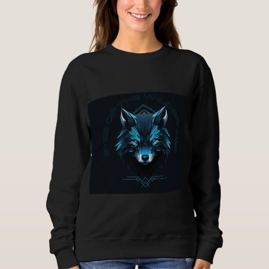 Sweatshirt mit Wolfdesign  (Vorderseite)