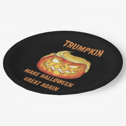 Sweatshirt, Trumpkin, Halloween Classic Pappteller (Schrägansicht)
