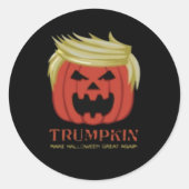 Sweatshirt, Trumpkin, Halloween Merch Runder Aufkleber (Vorderseite)
