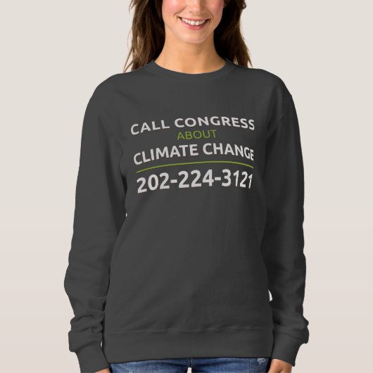 Sweatshirt über den Klimawandel (Vorderseite)