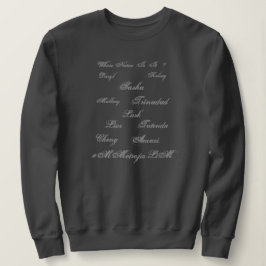 Sweatshirt, Unisex-Namen auf Front Family Size Sweatshirt