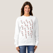 Sweatshirt Vintag Chicks Candycane des Weihnachtsm (Vorne ganz)