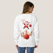 Sweatshirt Vintag Santa Bowling (Schwarz voll)