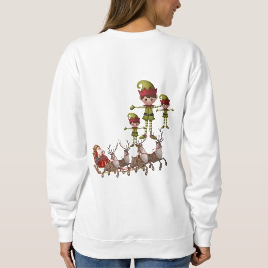 Sweatshirt Vintag Santa Elf (Rückseite)