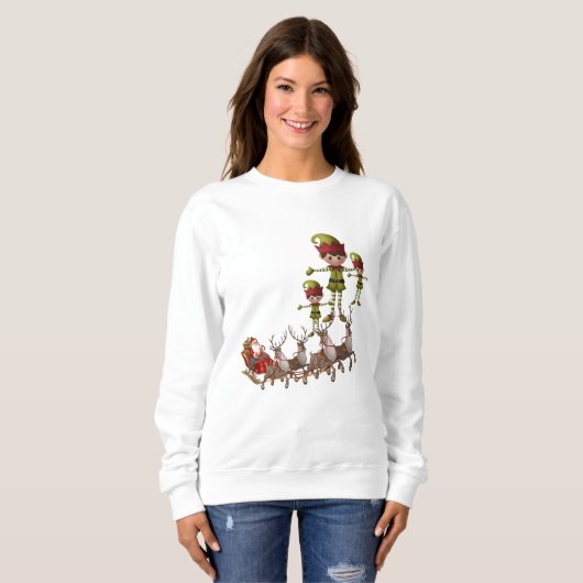 Sweatshirt Vintag Santa Elf (Vorne ganz)