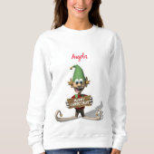 Sweatshirt Vintag Santa Elf (Vorderseite)
