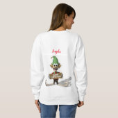 Sweatshirt Vintag Santa Elf (Schwarz voll)