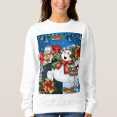 Sweatshirt Vintag Snowman Elf (Vorderseite)