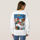 Sweatshirt Vintag Snowman Elf (Schwarz voll)