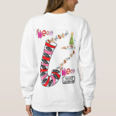 Sweatshirt Vintag Weihnachtskatzen Kätzchen Meow (Rückseite)