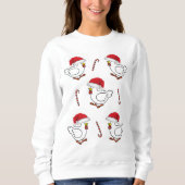 Sweatshirt Vintage Chicks des Weihnachtsmanns (Vorderseite)