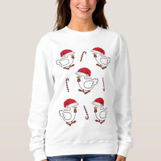 Sweatshirt Vintage Chicks des Weihnachtsmanns (Vorderseite)
