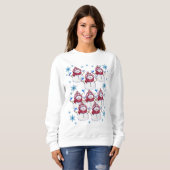 Sweatshirt, Vintager Schneemann des Weihnachtsmann Sweatshirt (Vorne ganz)