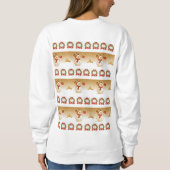 Sweatshirt, Vintager Schneemann des Weihnachtsmann Sweatshirt (Rückseite)