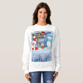 Sweatshirt, Vintager Schneemann des Weihnachtsmann Sweatshirt (Vorne ganz)