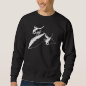 Sweatshirt-weißer Entwurf Männer Lockheeds SR-71 Sweatshirt (Vorderseite)