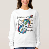 Sweatshirt Women's basic abstract violin sweatshir (Vorderseite)