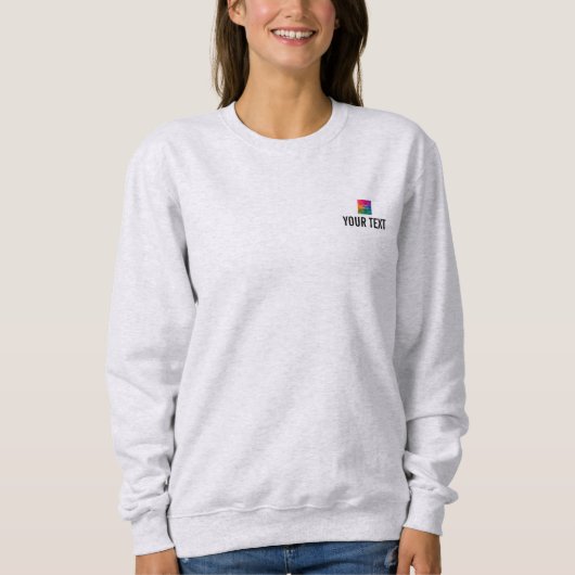 Sweatshirts für Frauen Ash Gray Hinzufügen von Bil (Vorderseite)