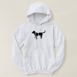 Sweatshirtschwarz-Labrador-Silhouette der Frauen Hoodie