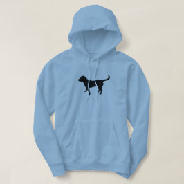 Sweatshirtschwarz-Labrador-Silhouette der Männer Hoodie
