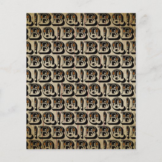 Sweaty Pink Cartoon Pig | Grill Flyer (Hinten)