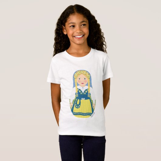 Swede Matryoshka Girls' T - Shirt (Vorne ganz)