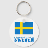 Sweden and Swedish Flag Schlüsselanhänger (Vorderseite)