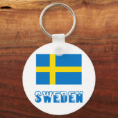 Sweden and Swedish Flag Schlüsselanhänger (Vorderseite)