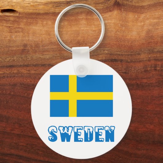 Sweden and Swedish Flag Schlüsselanhänger (Vorderseite)