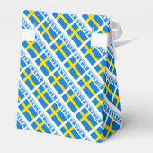 Sweden and Swedish Flag Tiled with Your Name Geschenkschachtel (Rückseite)