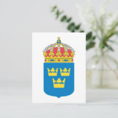 Sweden Coat of Arms Postkarte (Stehend Vorderseite)