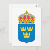 Sweden Coat of Arms Postkarte (Vorne/Hinten)