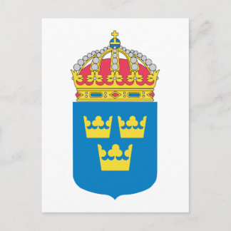 Sweden Coat of Arms Postkarte
