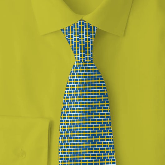 Sweden Flag Brick Pattern Krawatte